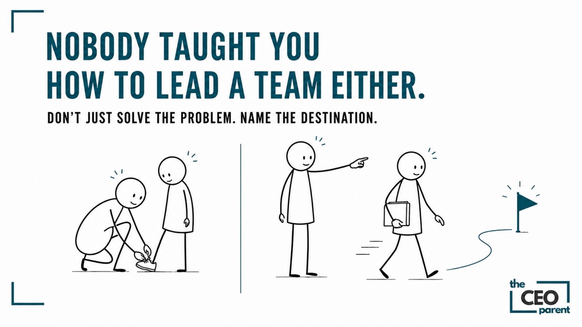 Illustration: don't just solve the problem, name the destination.